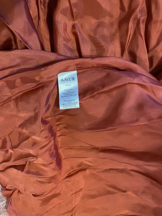 NWT AMUR Gemini Silk Chiffon Maxi Dress Antique Red Paisley Size 2 $898 - Picture 5 of 10